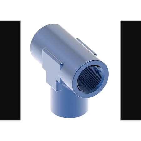 Aeroquip 3/8 Inch Pipe Thread, Tee, Aluminum, Blue FBM2152